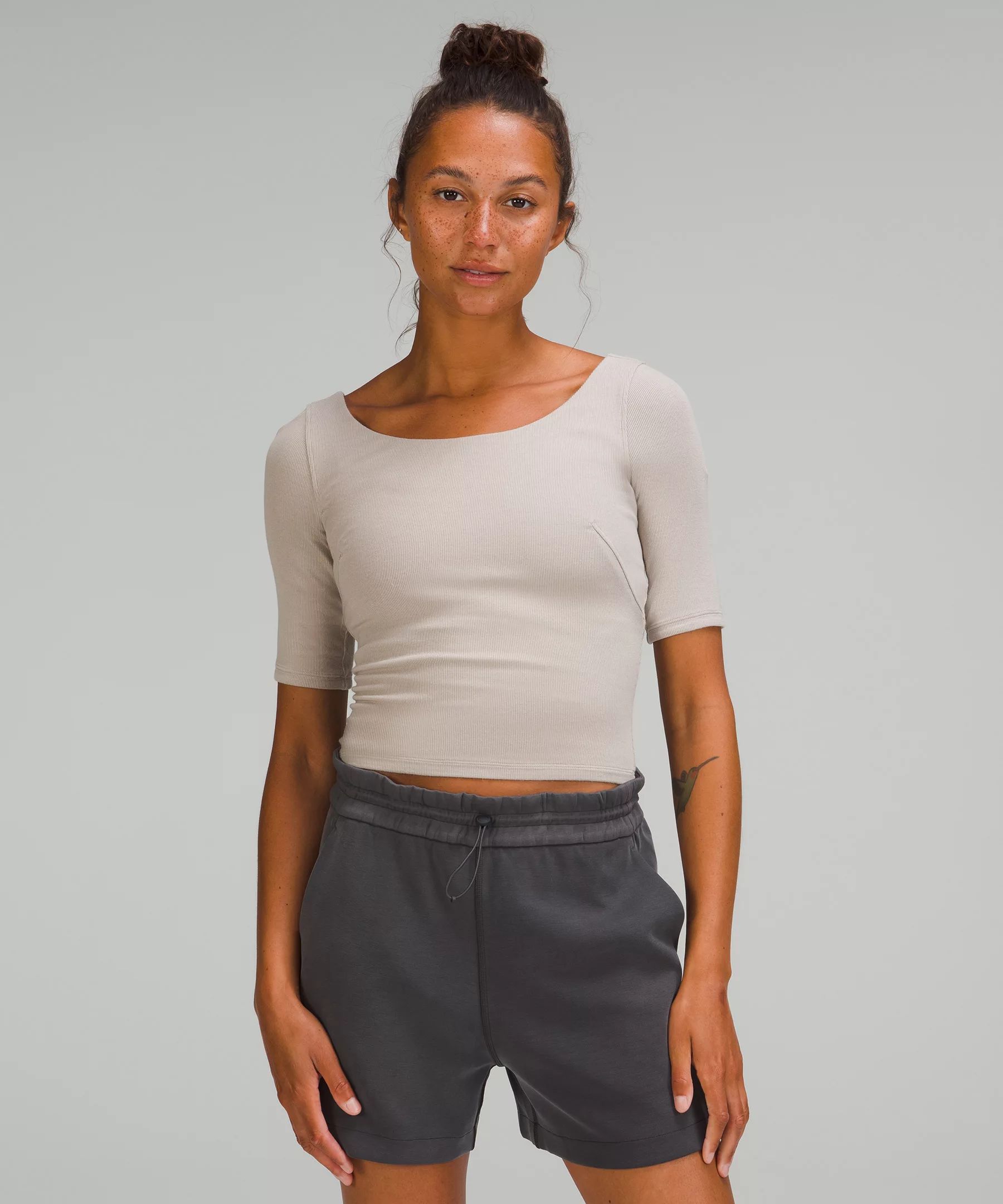 Ribbed Micro-Modal Half Sleeve T-Shirt | Lululemon (US)