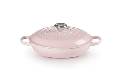 LE CREUSET Signature Sh.Casserole/braiser 26cm Shell Pink SS Knob | Amazon (UK)