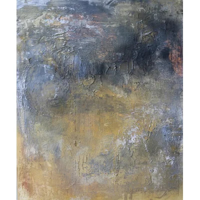 One-of-a-Kind Original Irena Orlov 'The Vibrant Hues in Gray and Yellow' Painting on Canvas | Perigold
