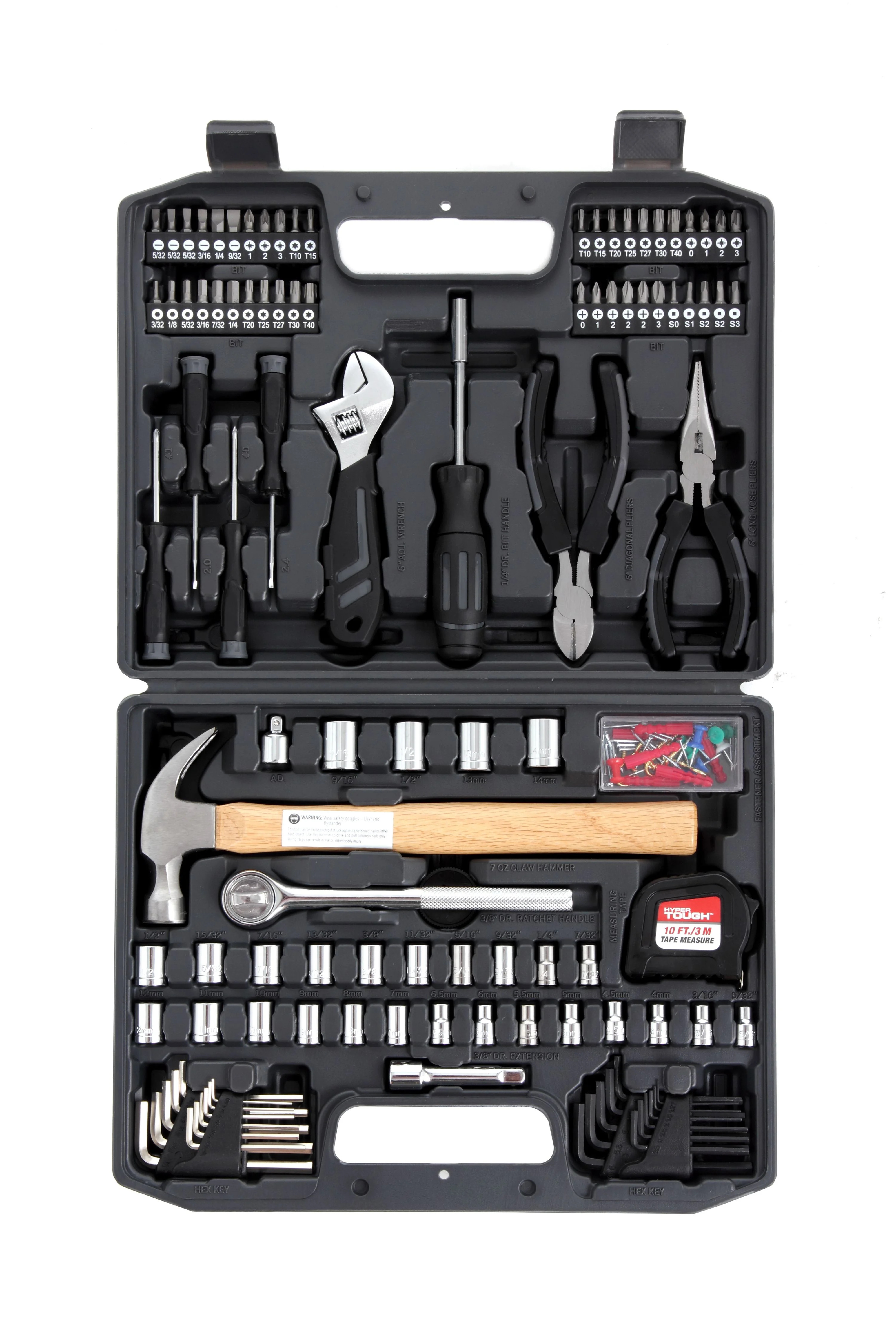 Hyper Tough Home Repair Tool Set 116 Piece UJ5388TA | Walmart (US)
