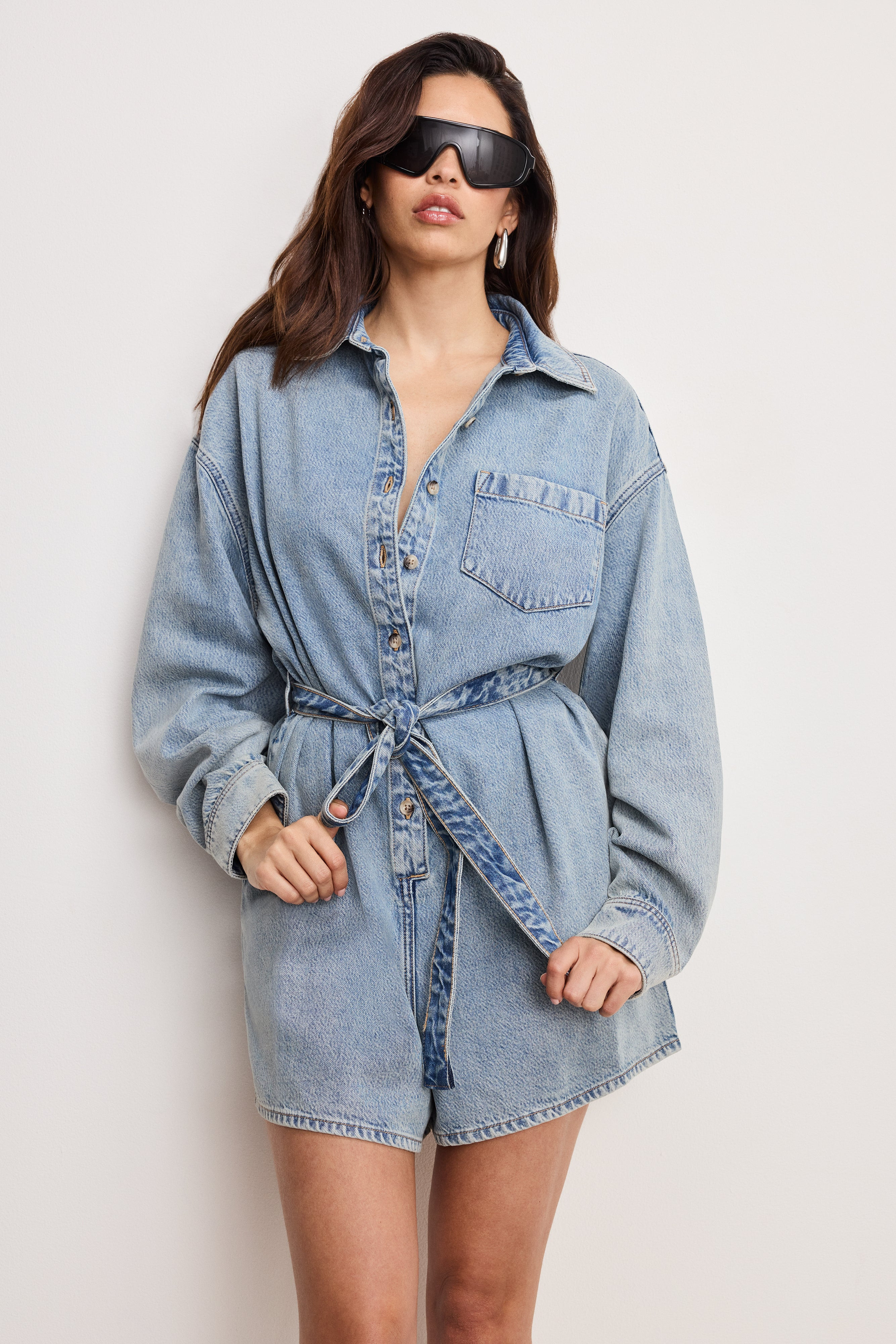 WEIGHTLESS DENIM ROMPER | INDIGO793 - GOOD AMERICAN | Good American
