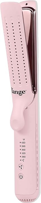 L'ANGE HAIR Le Duo Edge 360° Airflow Titanium Styler Blush | 2-in-1 Flat Iron Straightener & Cur... | Amazon (US)
