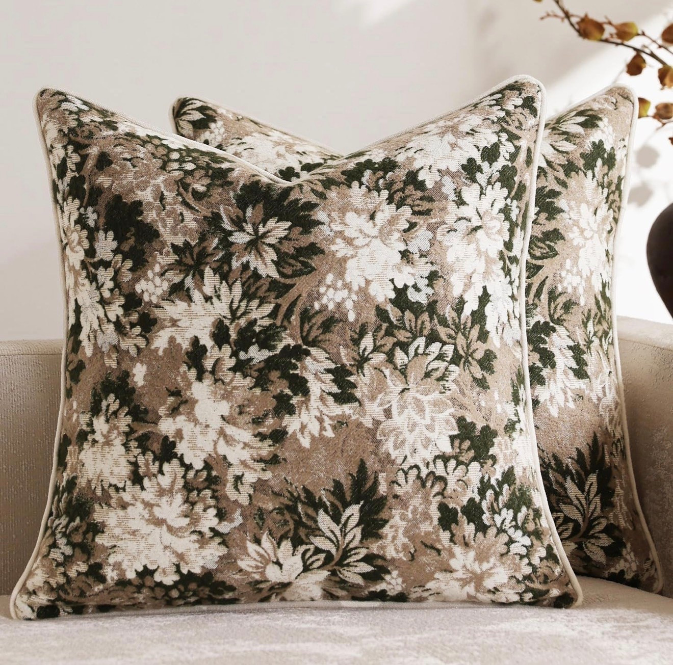 Just loving these floral pillow covers 🤎💚🤎💚🤎

#LTKHome #LTKSeasonal #LTKU