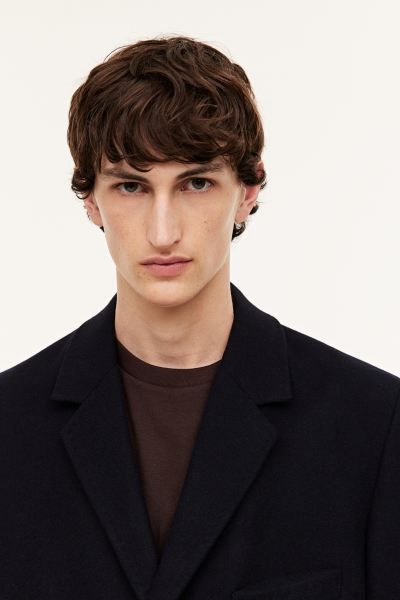 Wool-blend Coat - Dark blue - Men | H&M US | H&M (US + CA)