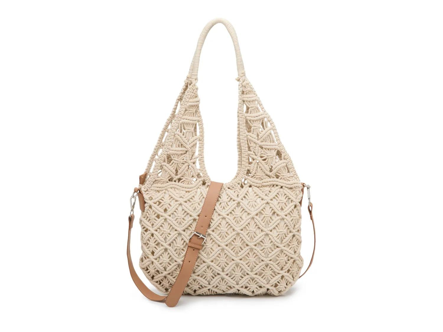 Crown Vintage Macrame Shoulder Bag | Women's | Off White | Size Not Applicable | Handbags | DSW