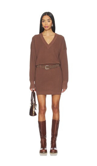 SOVERE Venice Sweater Dress in Brown. - size S | Revolve Clothing (Global)