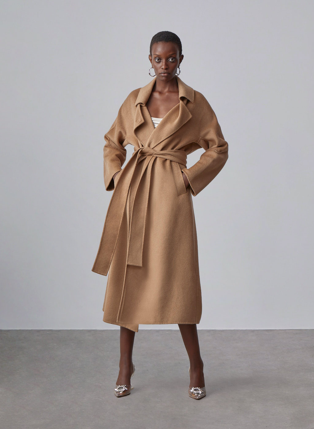 Oversize Camel Hair Trench Coat | Silk Maison
