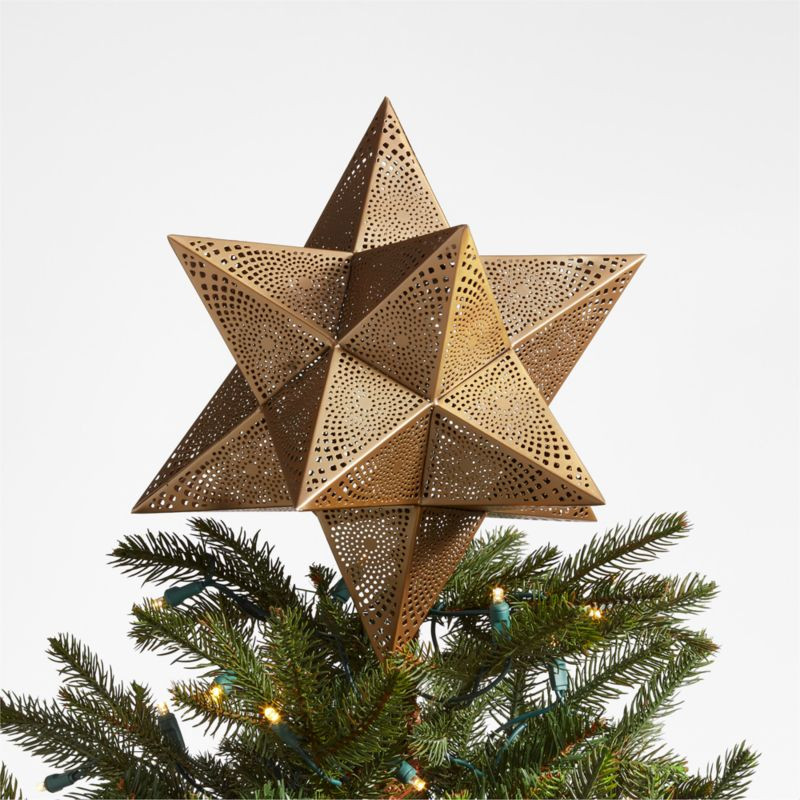 Punched Star Christmas Tree Topper + Reviews | Crate & Barrel | Crate & Barrel