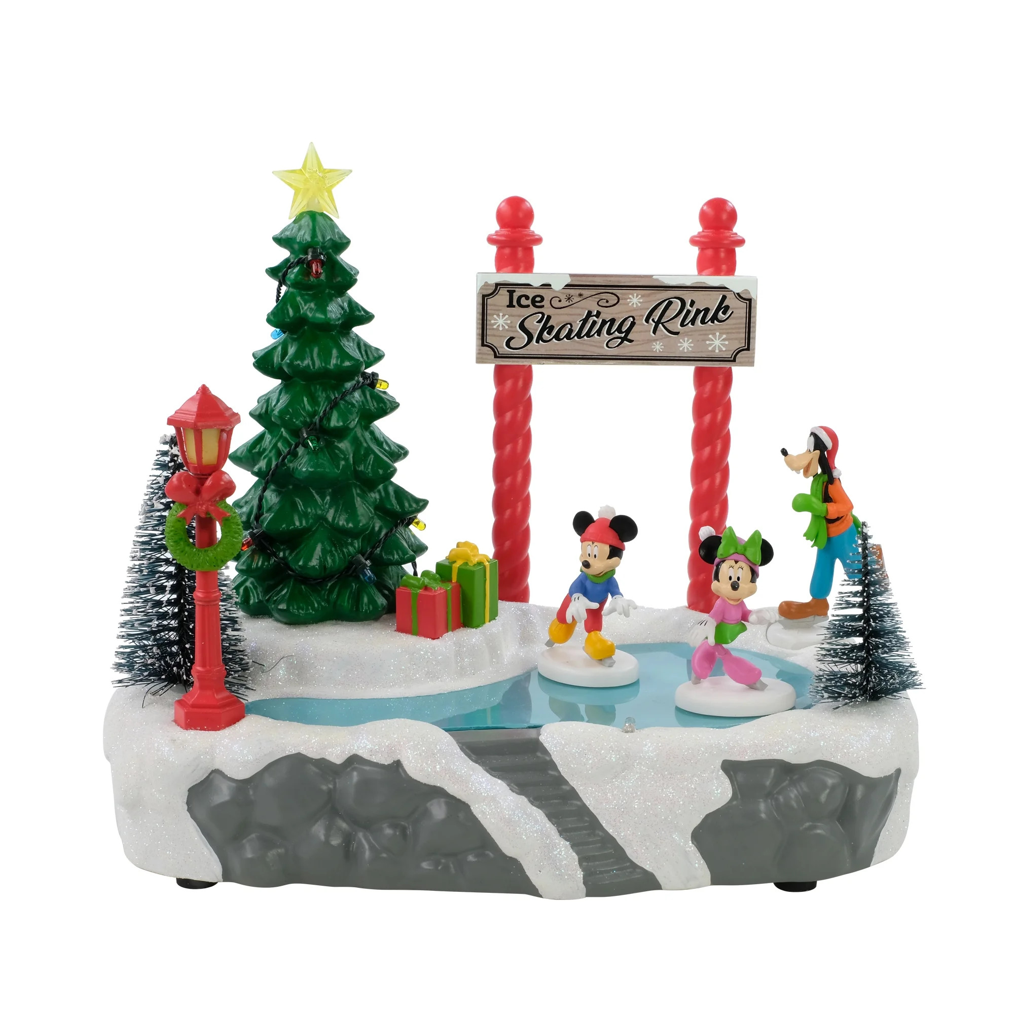 Disney, Animated Skating Rink with Lights and Music Christmas Village Collectable Building, by Ru... | Walmart (US)