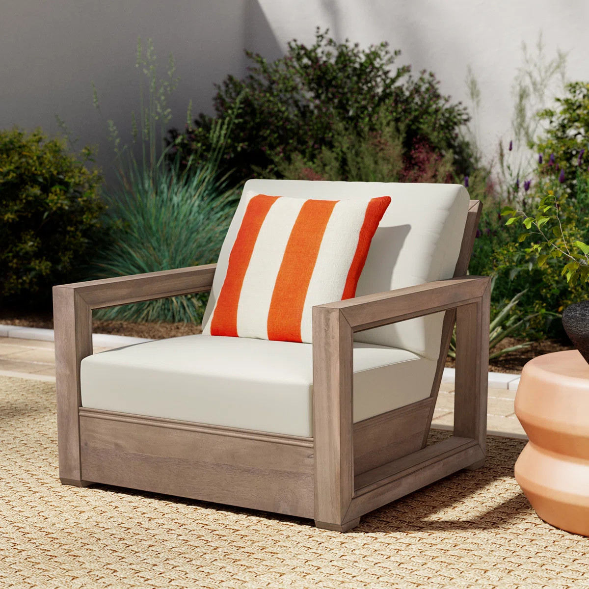 Donnie Acacia Outdoor Lounge Chair (Set of 2) | Joss & Main