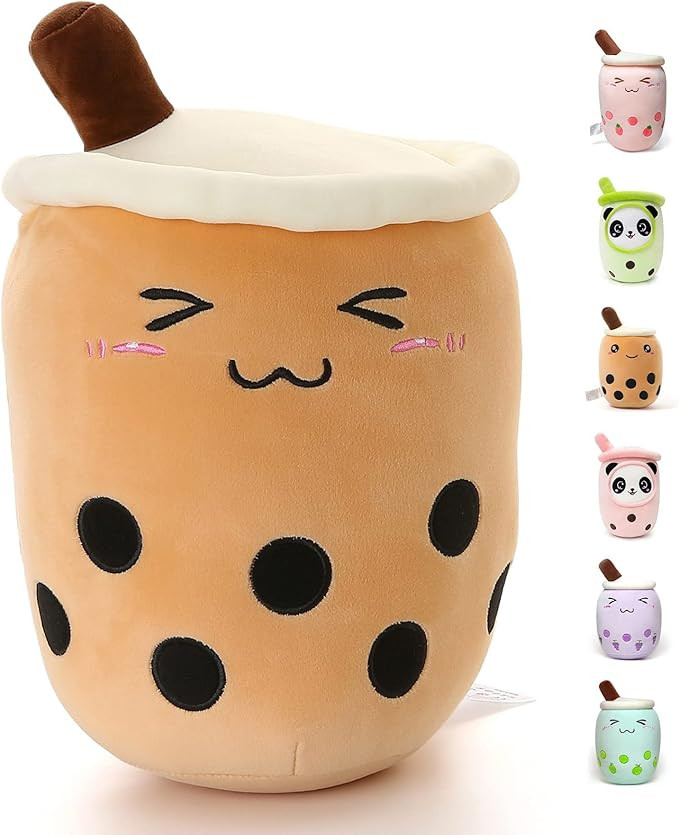 Niuniu Daddy Stuffed Boba Plushies 13.7in Squishy Bubble Tea Plush Toy Pillow Cute Milk Tea Plush... | Amazon (US)