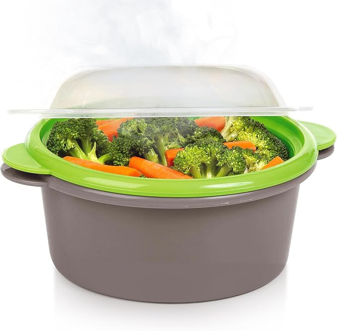 PrepSolutions Mini Microwave Steamer for Vegetable and Food Steaming | 2-Cup Capacity, Ideal for ... | Amazon (US)