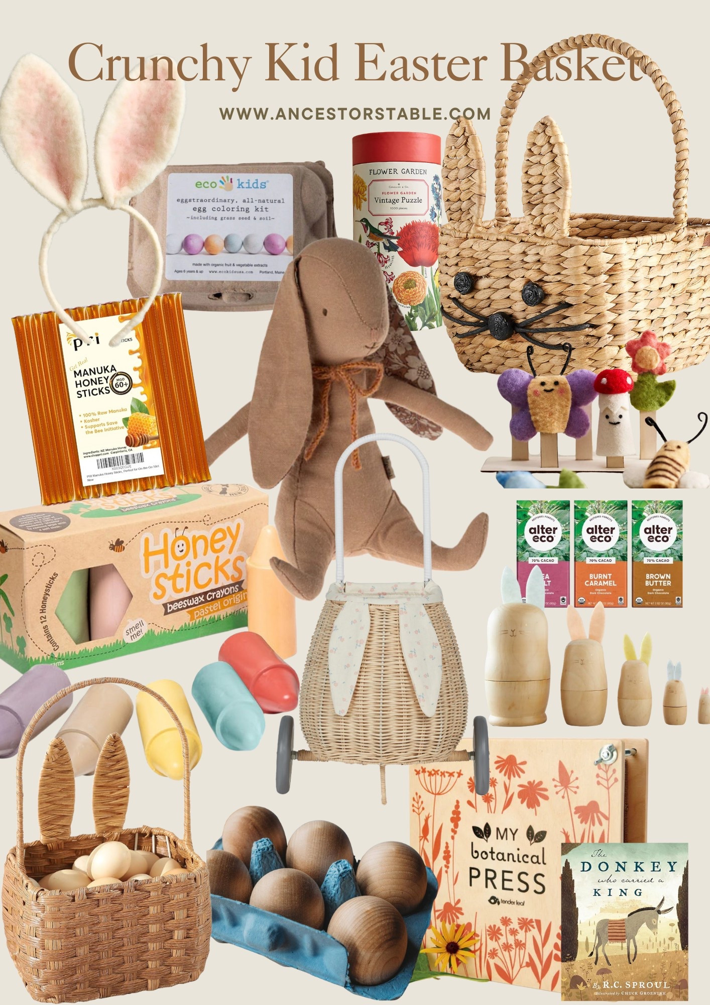 Easter baskets are always filled to the brim with cheap toys made of plastic, synthetic materials and toxic chemicals. Not to mention the horrendous amount of food dye, corn syrup and processed chemicals in Easter candy! So what’s a crunchy mom to do?! Check out this crunchy kid Easter basket! It’s adorable. It’s healthier. Its aesthetic. Its goals. 

#LTKGiftGuide