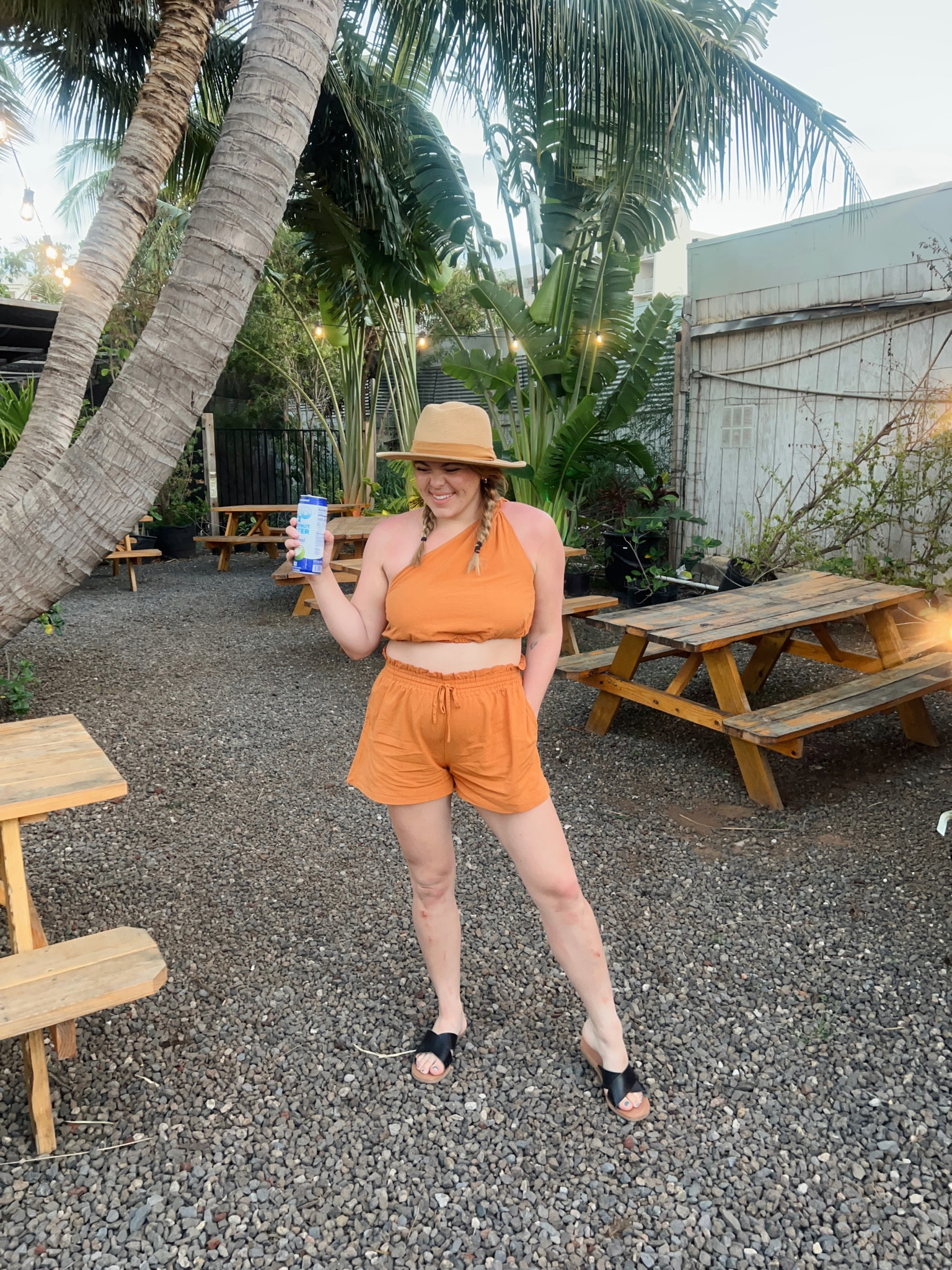 How cute is this two piece set for a tropical vacation? I love this color- it reminds me of a sunset. Tbh j shrunk the top in the dryer a bit, otherwise fits great! Size large 

#LTKcurves #LTKSeasonal #LTKunder50