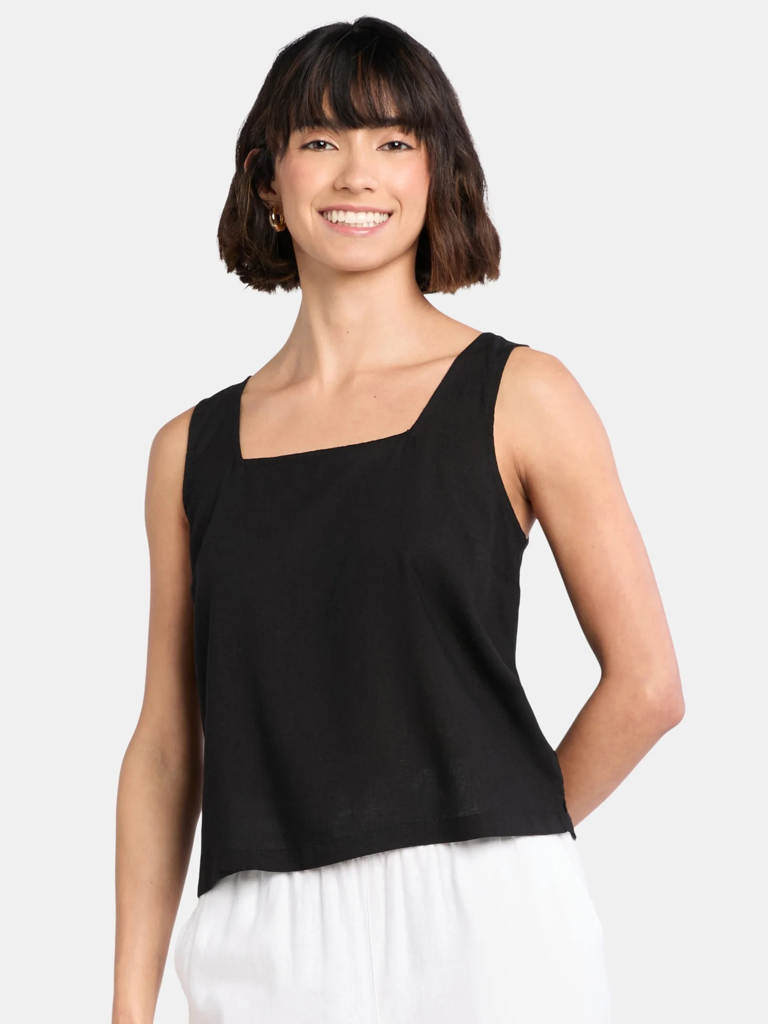 Time and Tru Women's Woven Tank Top, Sizes XS-XXXL | Walmart (US)