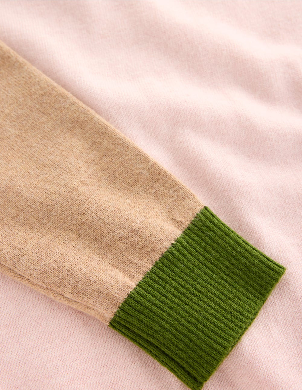 Meg Saddle Sleeve Sweater-Pink, Green Colour Block | Boden (US)