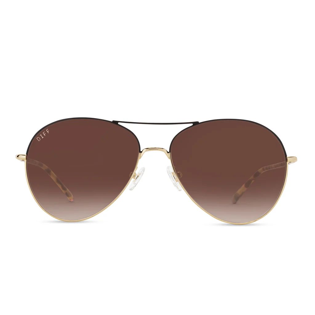 KNOX - GOLD + BROWN GRADIENT SUNGLASSES | DIFF Eyewear