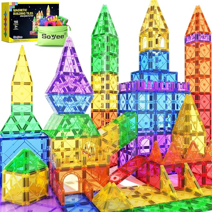 Magnetic Tiles Building Blocks 102pcs Advanced Set STEM Toys for 3+ Year Old Boys and Girls Learn... | Amazon (CA)