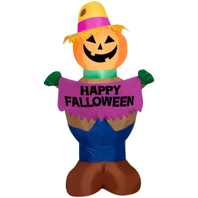 Halloween Airblown Inflatable, Falloween Scarecrow Friend, 4', by Way To Celebrate - Walmart.com | Walmart (US)