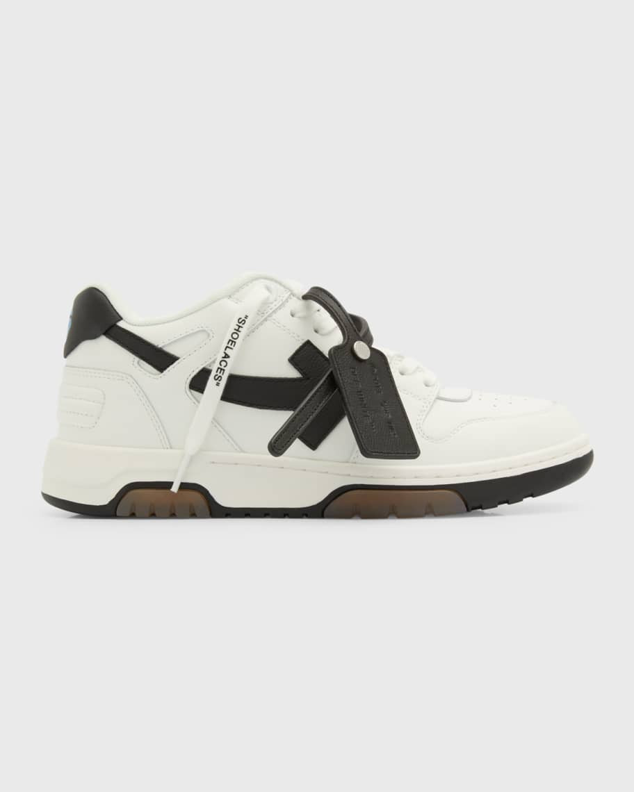 Off-White Out Of Office Arrow Calfskin Sneakers | Neiman Marcus