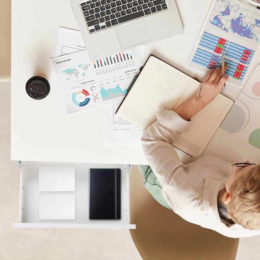 Under Desk Drawer 18", Pull-out Storage Organizer with Large Slide Extension Mounted Under Flat W... | Amazon (US)