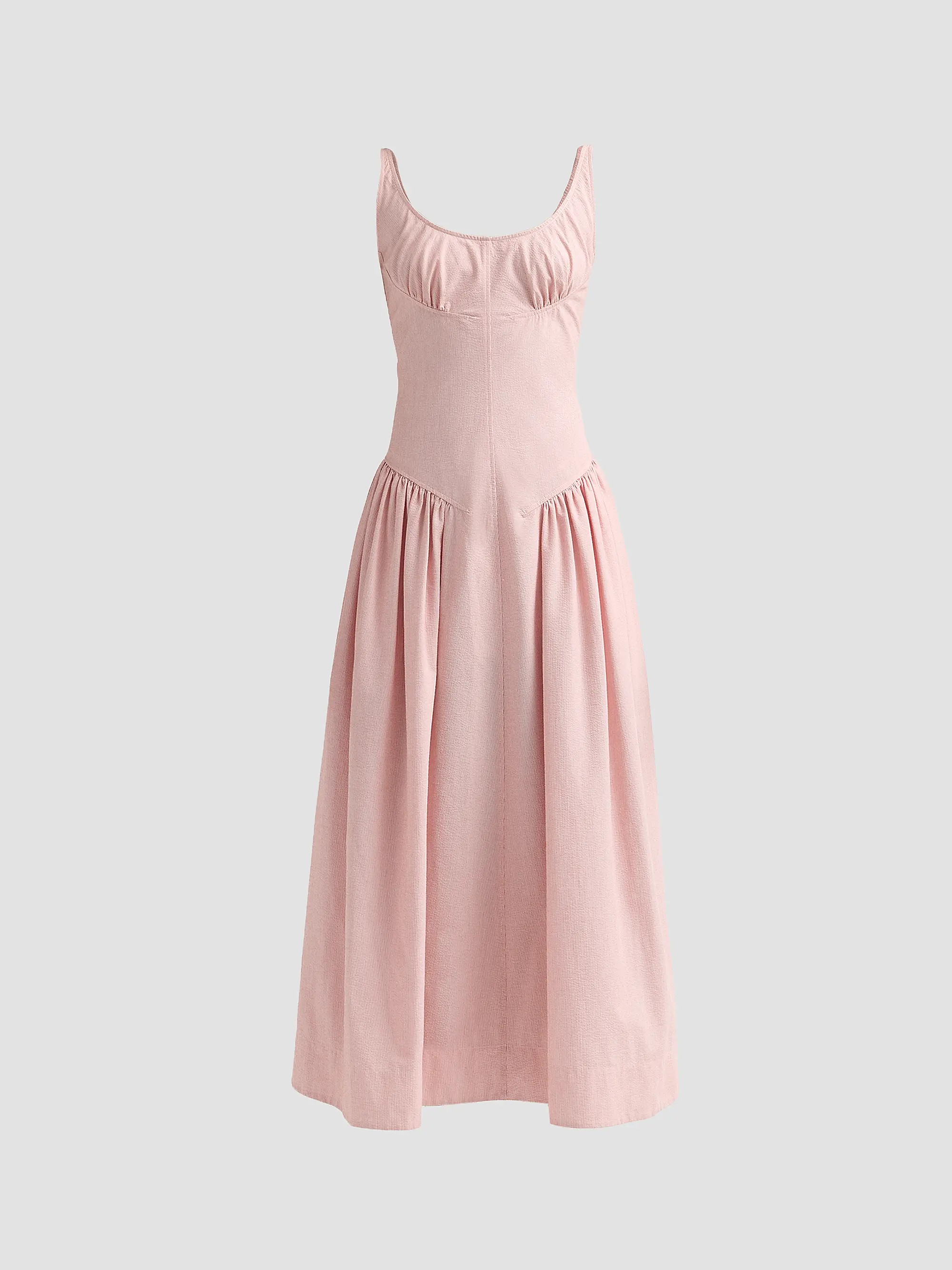 Solira Seersucker Cotton-Blend Midi-Dress | Saks Fifth Avenue