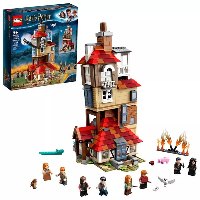 LEGO Harry Potter Attack on the Burrow Weasley's Family Dollhouse Building Toy for Kids 75980 | Target