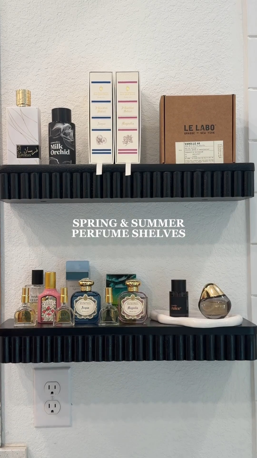 Spring and summer perfume has arrived to my perfume shelf 🌷🌻☀️🌸 What’s your favorite spring perfume? What’s your favorite summer perfume? Here’s what will be in my rotation:

Commodity Milk Orchid
Khadlaj Fursan
Mac Turqautic
Dolce & Gabbana Light Blue
Uncommon James Hard Feelings
Santa Maria NovellaMagnolia & Acqua
Gucci Flora
House of Bō Ave Maria, Bombon, & El Sireno
Commodity Juice
MERIT Beauty Retrospect 

#LTKSeasonal #LTKBeauty #LTKHome