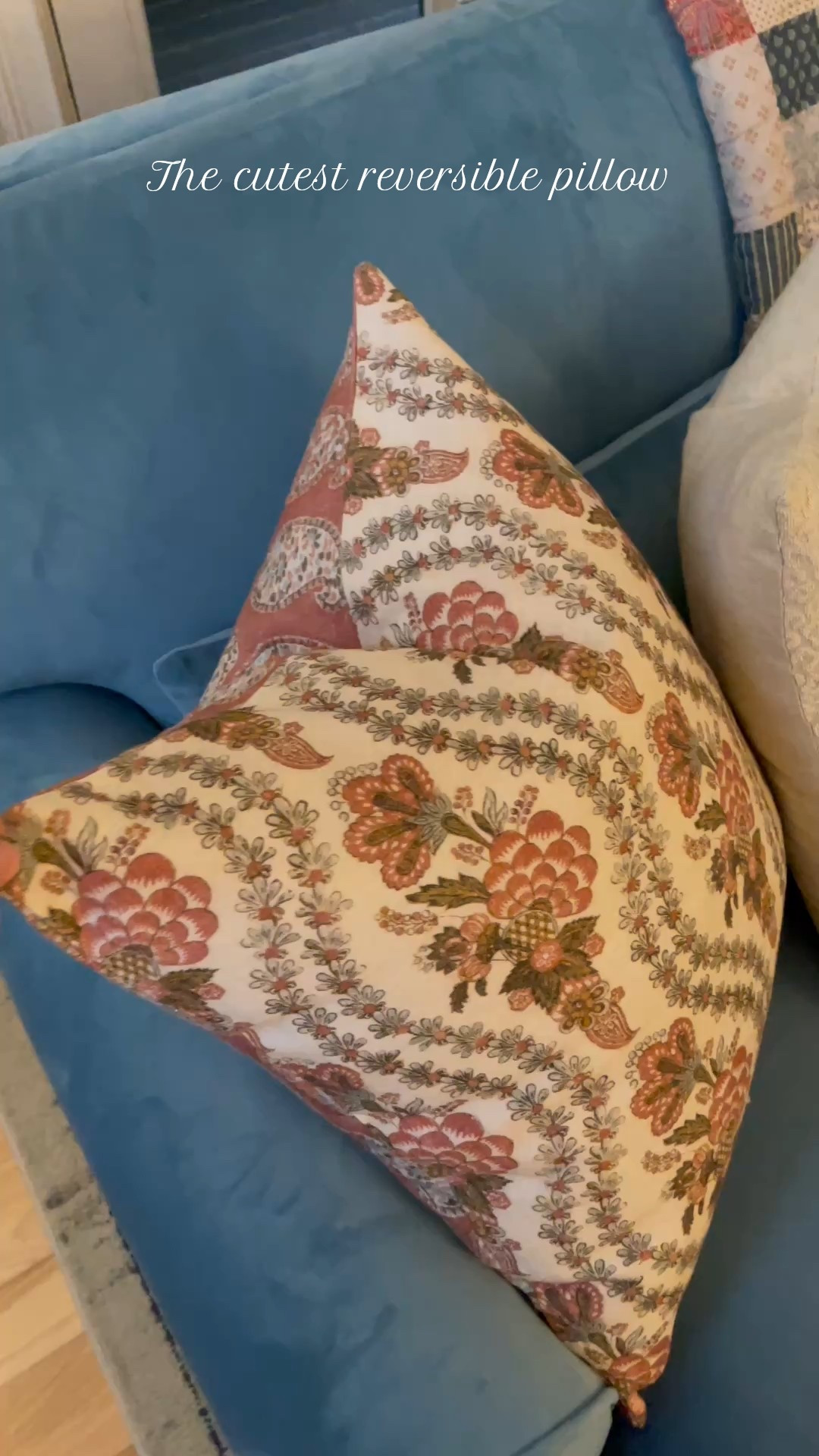 Loving this reversible pillow, and it’s currently on sale! Both sides are so beautiful and easily incorporate into my decor 🤍 I added my favorite pillow insert, which is hypoallergenic and doesn’t lose its fluffiness over time (and it’s choppable, so you can get that perfect pillow chop look!). 

#HomeDecor #HomeInspo #ThrowPillow #PerfectPillows #LivingRoomDecor #CozyHome #MyPotteryBarn

#LTKHome