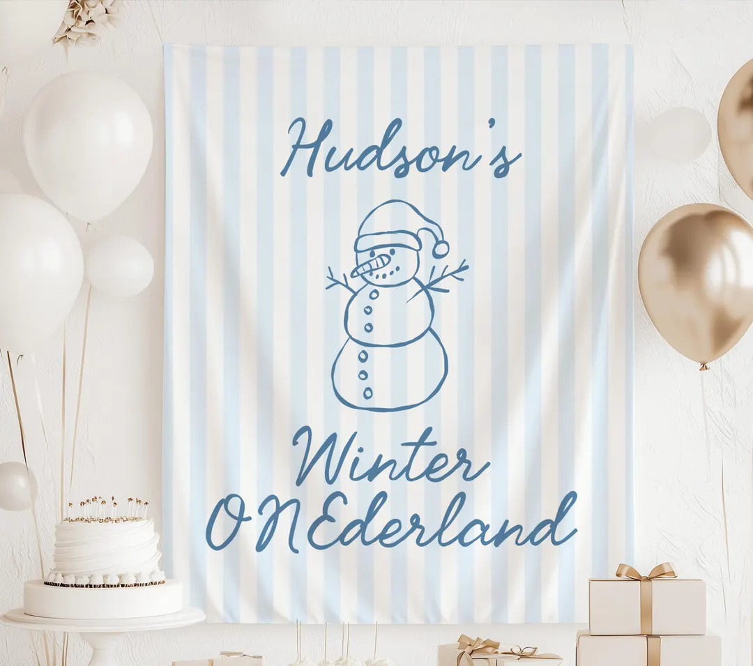 Winter ONEderland Backdrop, Winter ONEderland Birthday Decor, Winter Wonderland Birthday Decor, P... | Etsy (US)