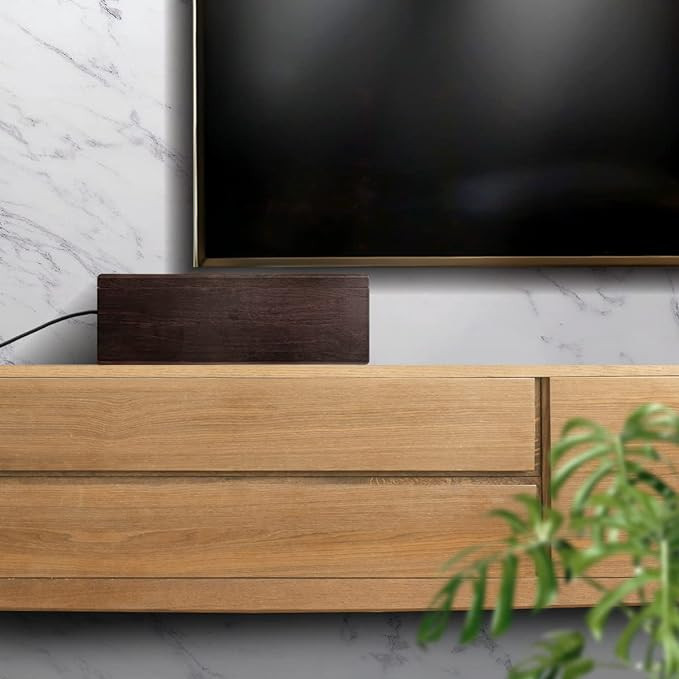 Walnut Large Cable Box - Cord Organizer Cable Management Box for Cord Hider and Cord Management -... | Amazon (US)