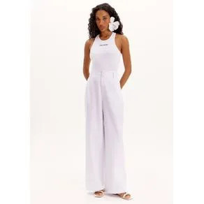 Calça Alfaiataria Full Length Branco G | OffPremium (BR)