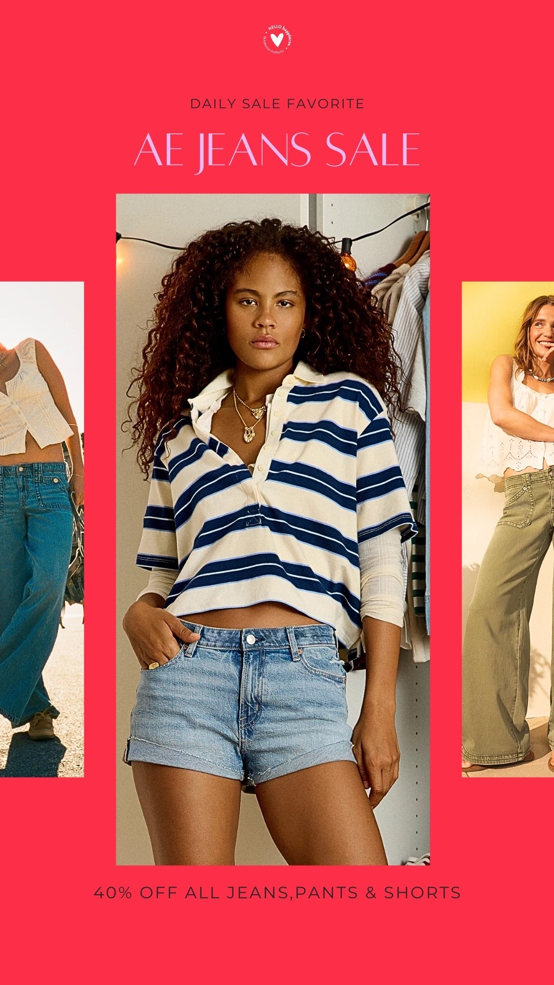 The sale you've been waiting for 🤩👖 40% off all jeans, pants & shorts at American Eagle! Whether you're looking for the perfect denim shorts now or jeans for fall, this is one I never skip. ✨

#LTKootd #LTKSaleAlert