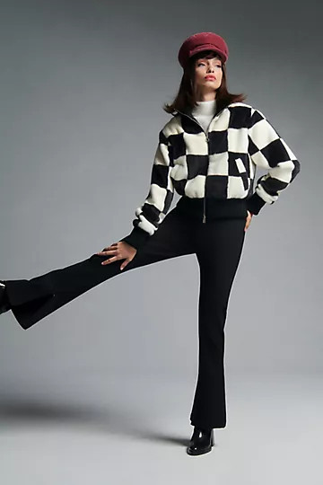 Maeve Mid-Rise Flare Stretch Pants | Anthropologie (US)