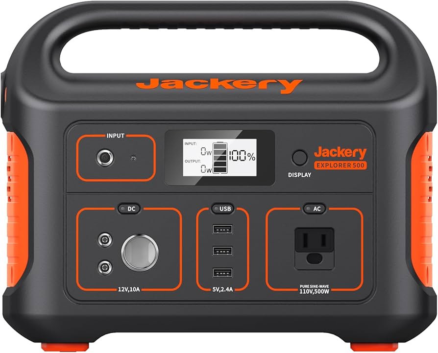 Jackery Portable Power Station Explorer 500, 518Wh Outdoor Solar Generator Mobile Lithium Battery... | Amazon (US)