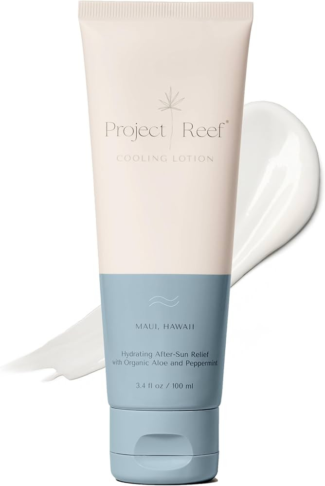 After Sun Cooling Lotion w/Organic Aloe Vera, Peppermint, Shea Butter, Vitamin E - Natural Vegan ... | Amazon (US)