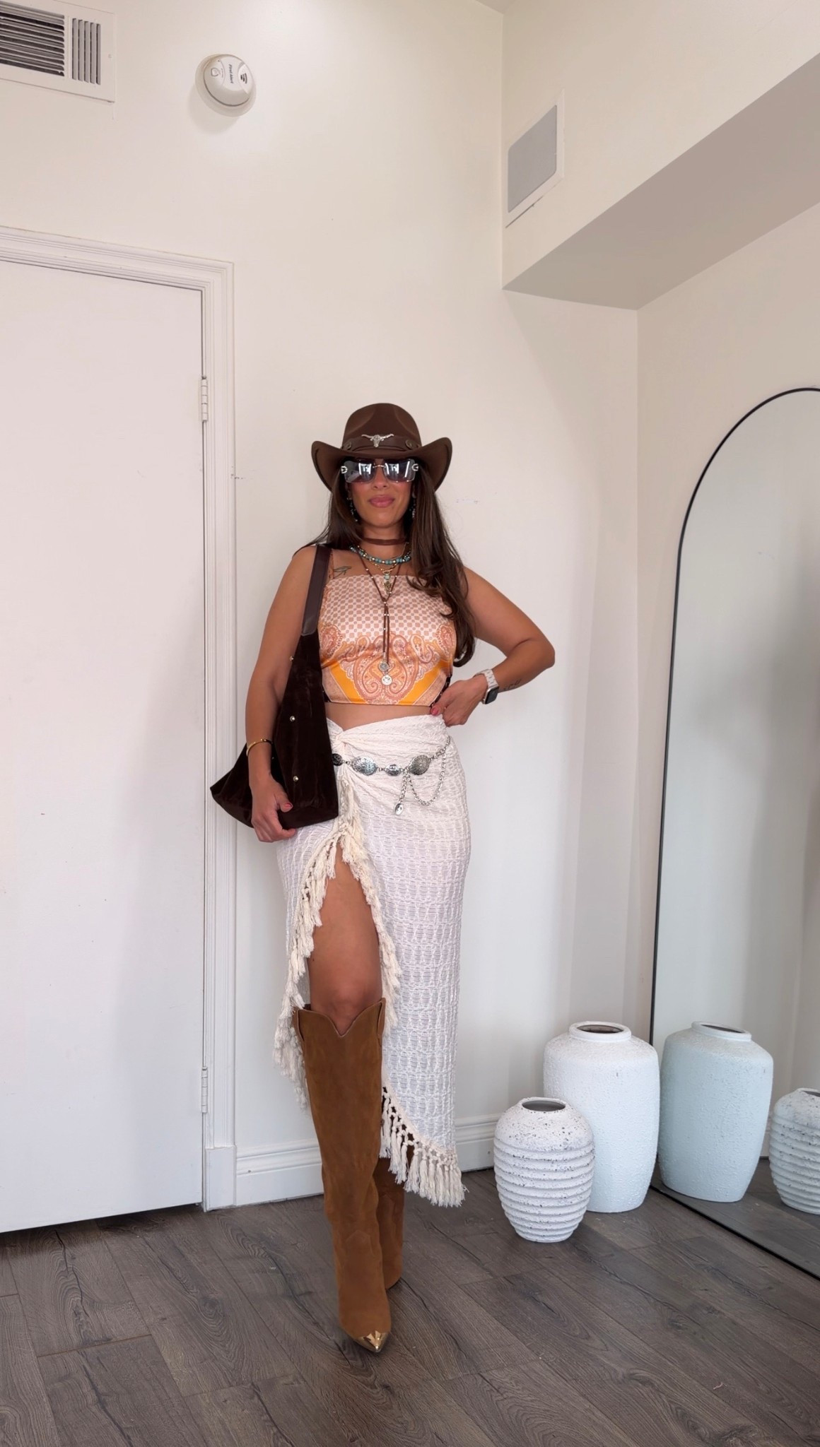 Country concert outfit! Skirt size small, a bit see through, add slip shorts! The bandana top size small! Love this outfit 

#LTKMidsize #LTKSeasonal #LTKFestival