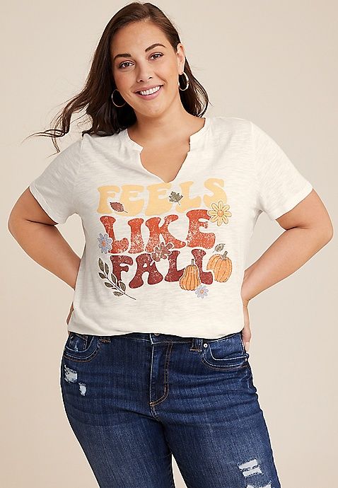 Plus Size Feels Like Fall Graphic Tee | Maurices
