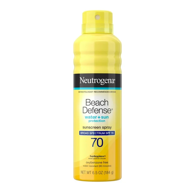 Neutrogena Beach Defense Sunscreen SPF 70 Body Sunscreen Spray Sun Protection, 6.5 oz | Walmart (US)