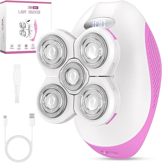 Electric Razors for Women,Rechargeable Body Shaver, Wet and Dry Use, Cordless Electric Razor Hair... | Amazon (US)