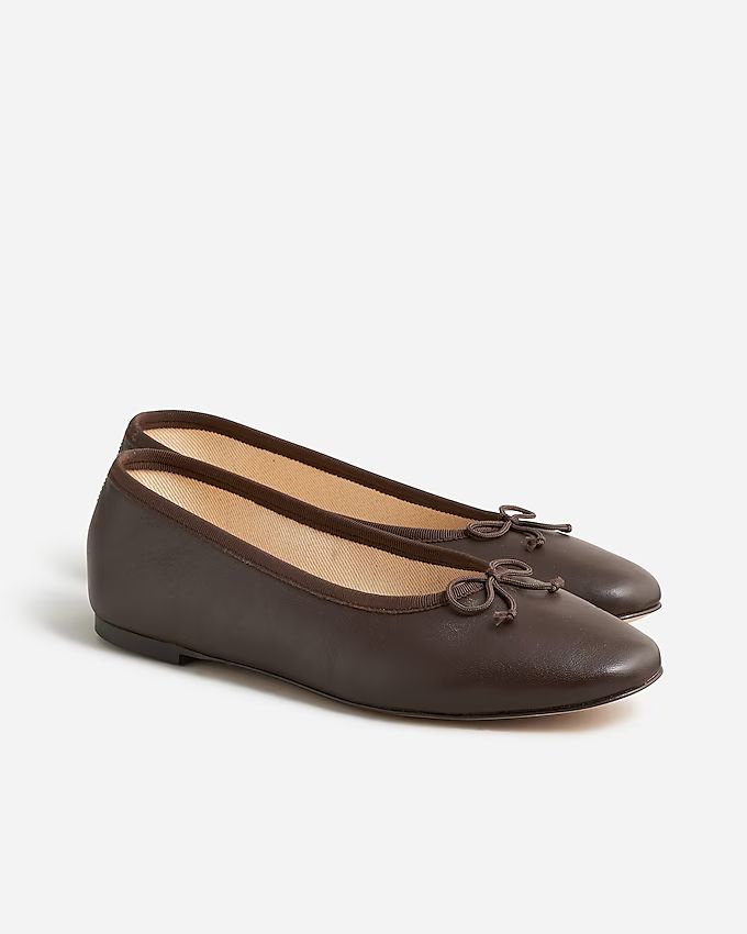 Zoe ballet flats in leather | J.Crew US