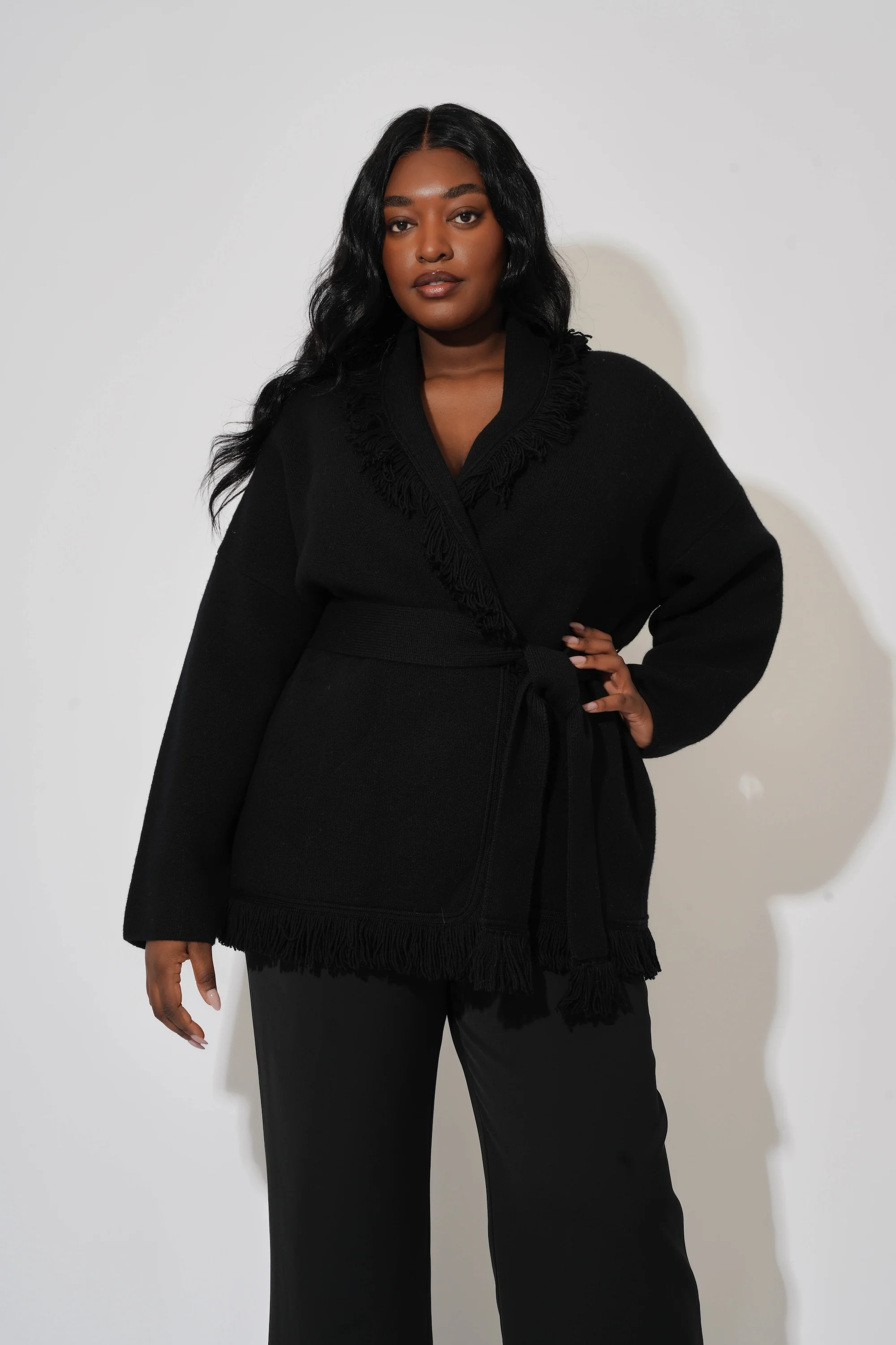 Wool Fringe Cardigan | Odd Muse