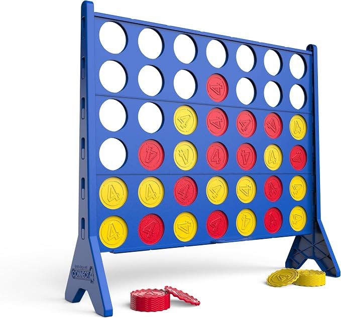 EastPoint Oversized Connect 4 Game - Oversized Edition, Blue, 42-Count Discs - Giant Connect 4 fo... | Amazon (US)