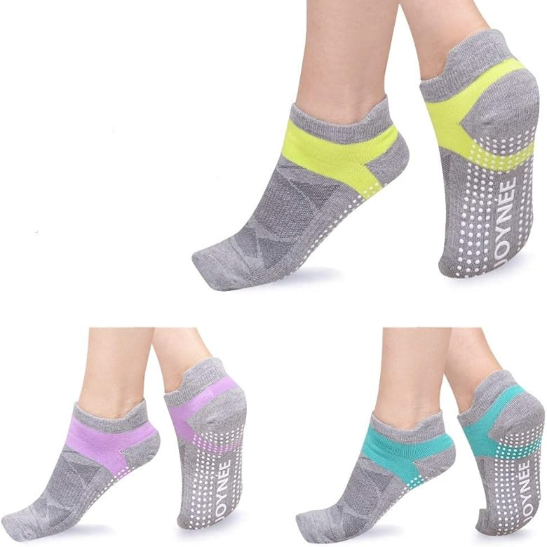 JOYNÉE Non-Slip Yoga Socks for Women with Grips,Ideal for Pilates,Barre,Dance,Hospital,Fitness 3... | Amazon (US)
