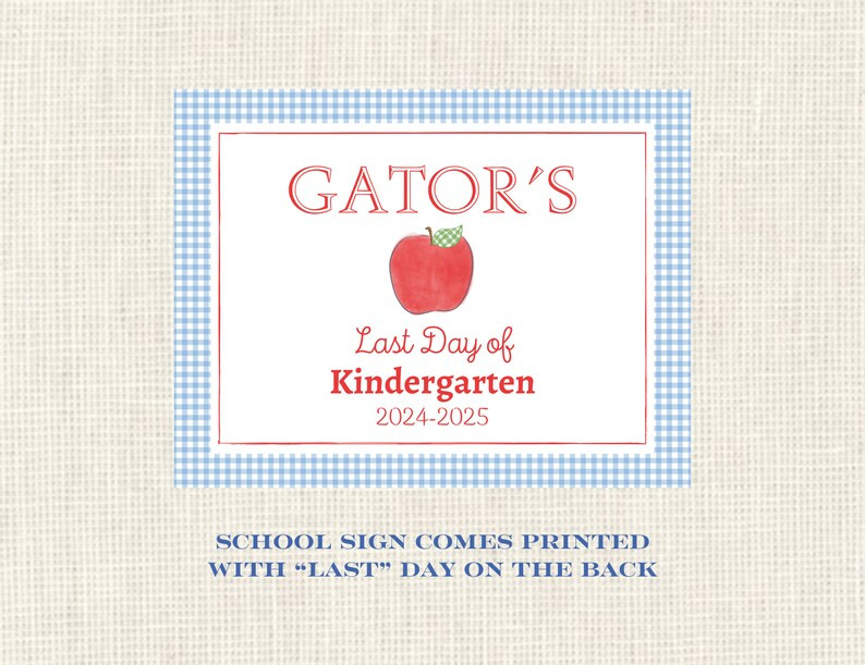 First Day of School Sign / Personalized / Back to School / Last Day of School / Apple - Etsy | Etsy (US)
