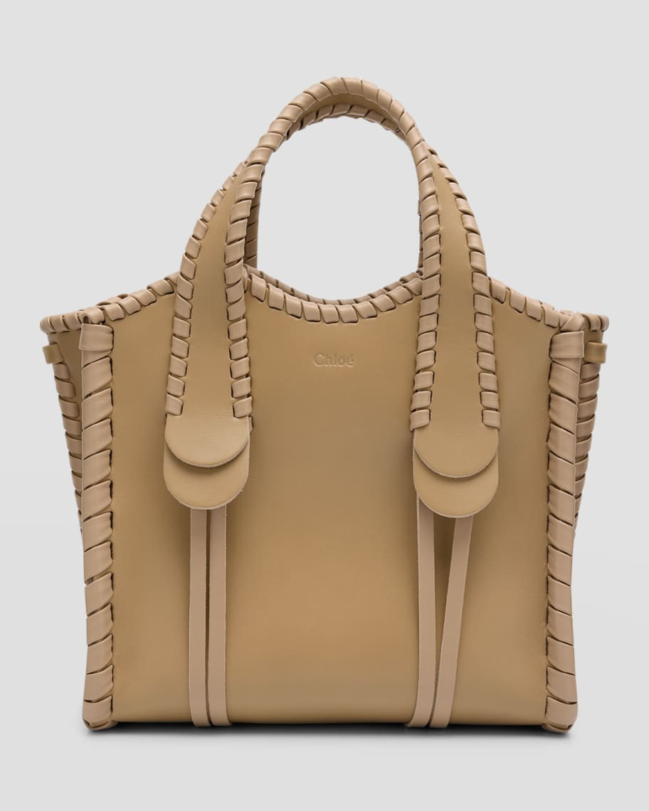 Chloe Monty Whipstitched Leather Top-Handle Bag | Neiman Marcus