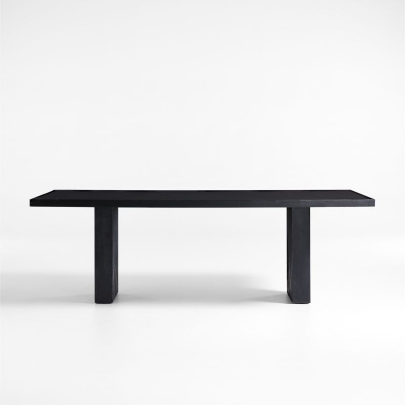 Dunewood Charcoal 92" Dining Table + Reviews | Crate & Barrel | Crate & Barrel