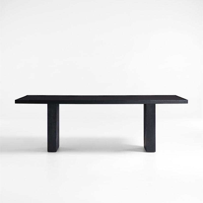 Dunewood Charcoal Dining Table | Crate and Barrel | Crate & Barrel