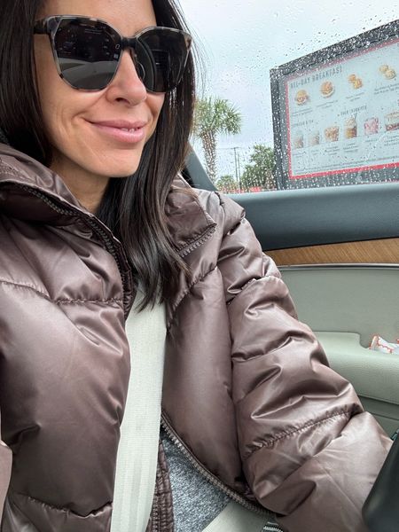 Coffee run in my cozy puffer that’s 40% off at Old Navy!

Brown metallic athleisure gifts for her Christmas winter vacation 

#LTKover40 #LTKGiftGuide #LTKstyletip