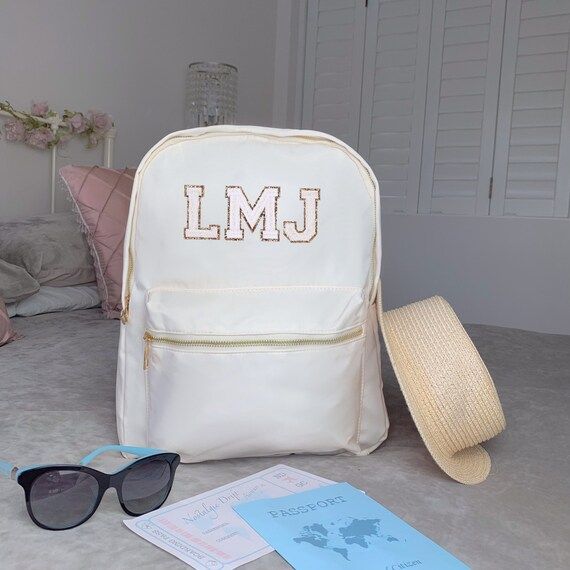 Letter backpack,varsity letter backpack, personalized backpack nylon backpack, custom backpack, s... | Etsy (US)